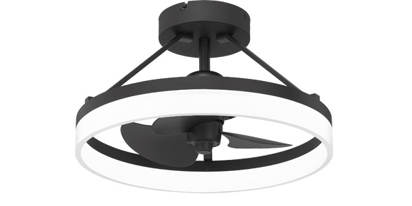 Cohen Collection 19.75” Fandelier in Oil Rubbed Bronze with White LED Diffuser Quoizel PCOH3120OI