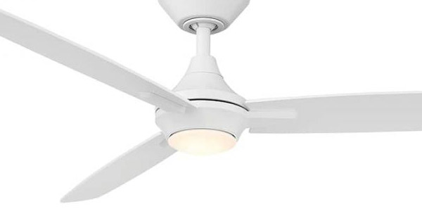Blitzen Collection 54” 3-Blade Ceiling Fan in Matte White with LED Light WAC F-060L-MW