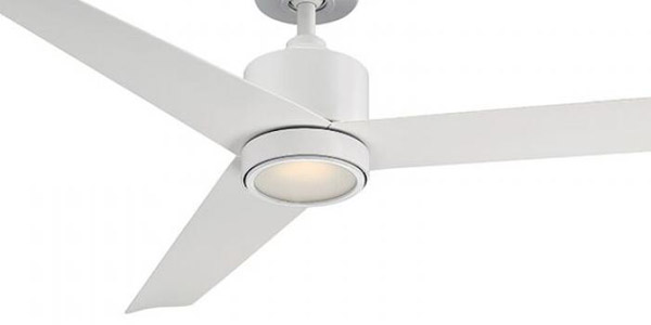 Lotus Collection 54” 3-Blade Smart Ceiling Fan in Matte White with White LED Lens Modern Forms FR-W1809-54LMW