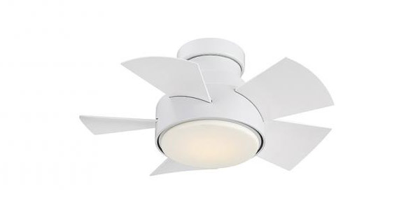 Vox Collection 26” 5-Blade Flush Mount Ceiling Fan in Matte White with LED Module Modern Forms FH-W1802-26L-MW