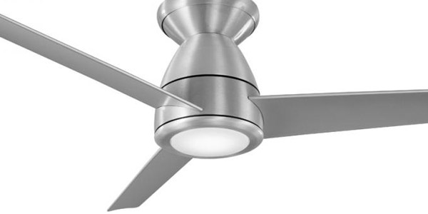 52” 3-Blade Smart Ceiling Fan in Brushed Aluminum Titanium finish with LED lens. Available in many other finishes.