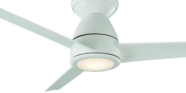 Tip Top Collection 44” 3-Blade Smart Ceiling Fan in Brushed Aluminum Titanium or Matte White with White LED Lens Modern Forms FH-W2004-44L-BA & FH-W2004-52L-MW